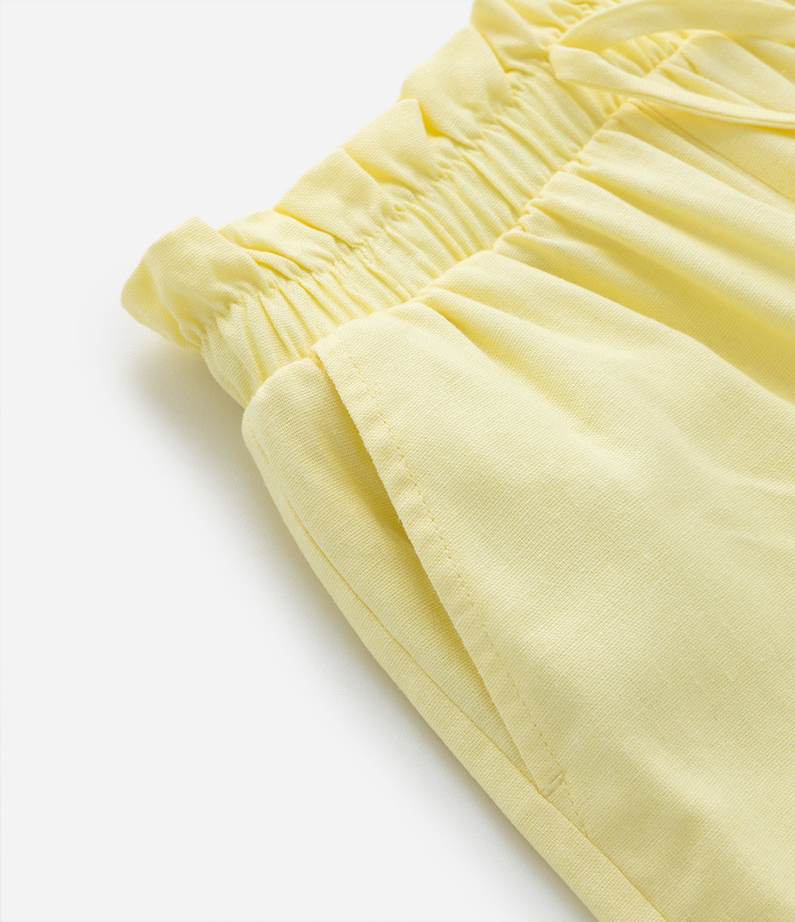 Short Clochard Infantil em Viscose com Amarração - Tam 5 a 14 anos Amarelo 5