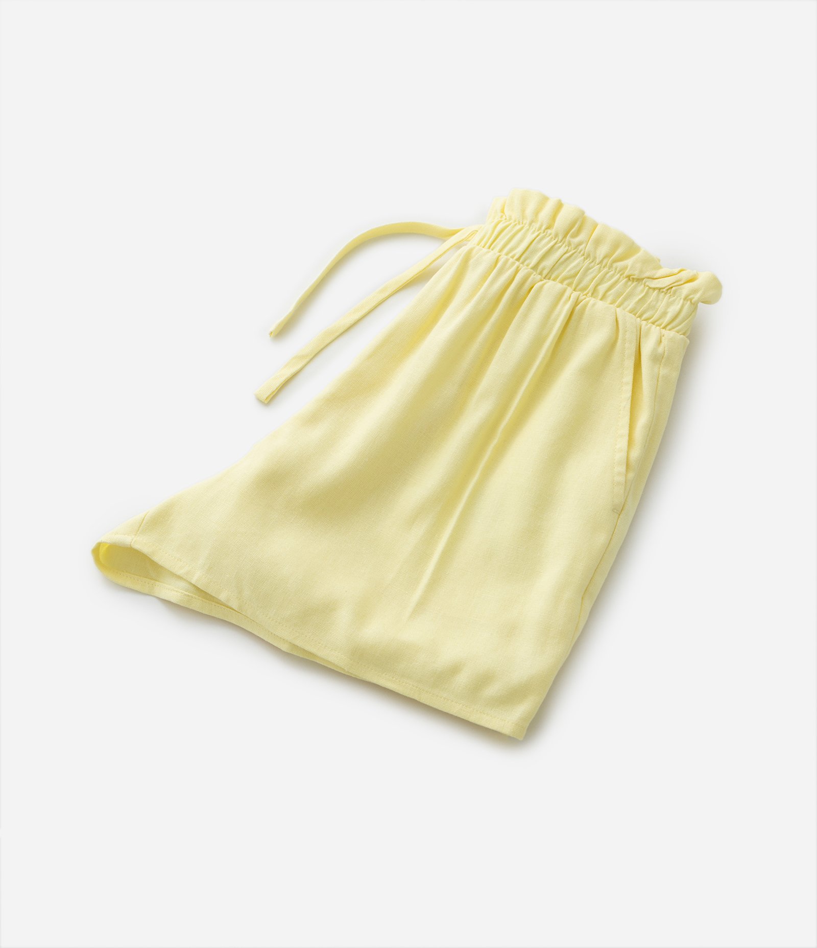 Short Clochard Infantil em Viscose com Amarração - Tam 5 a 14 anos Amarelo 6