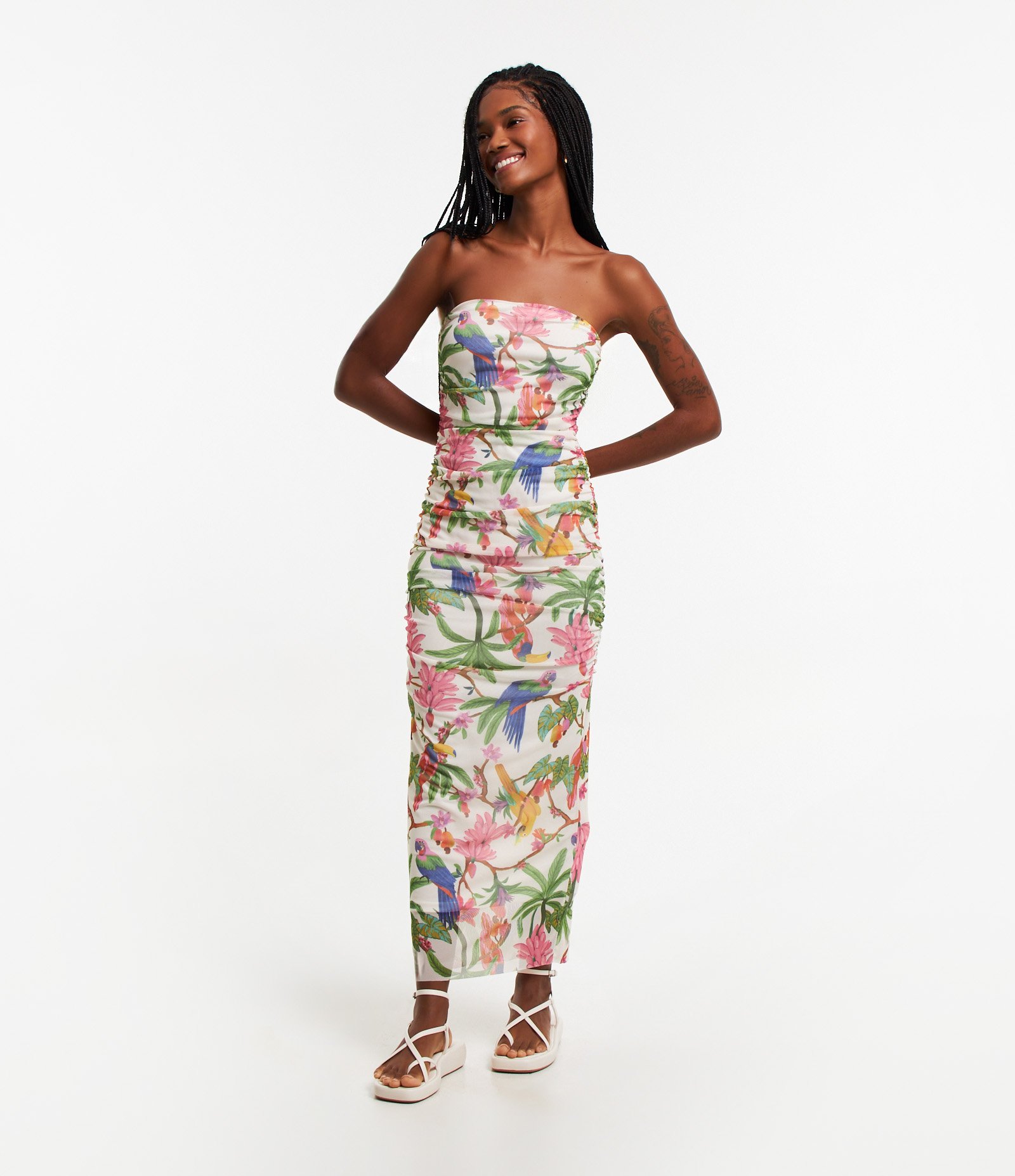 Vestido Longo Floral Renner Estampa Floral Vestidos Midi Renner