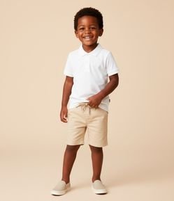 Bermuda Infantil em Linho com Bolsinho - Tam 1 a 5 Anos