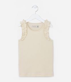 Regata Infantil Canelada com Babadinho nas Cavas - Tam 5 a 14 Anos