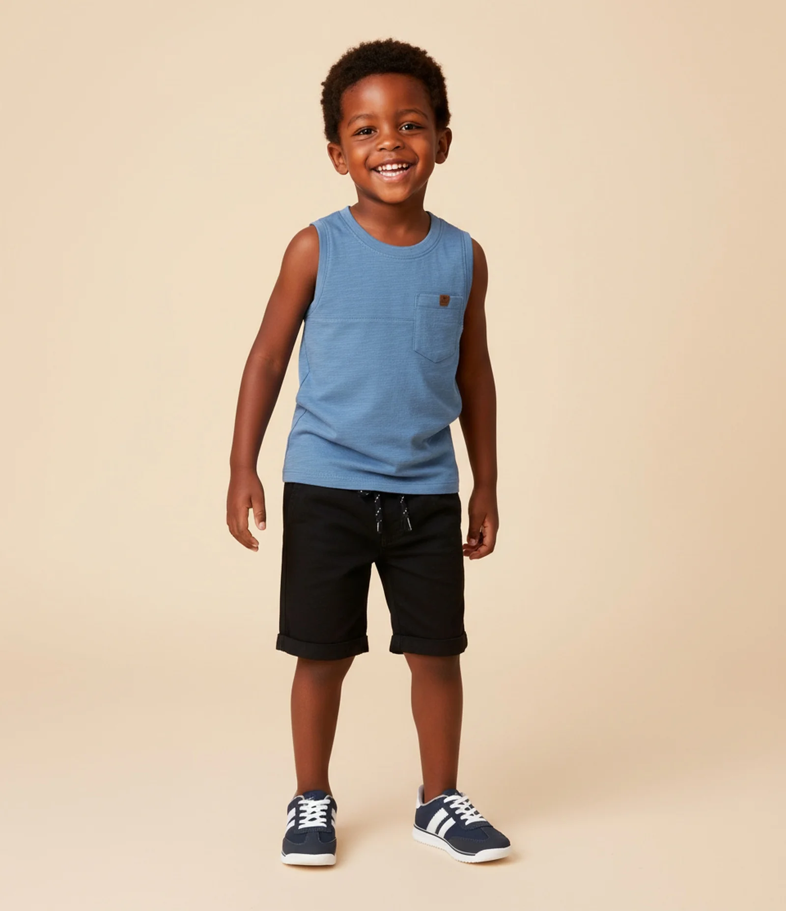 Regata Infantil em Malha Flamê com Bolsinho - Tam 1 a 5 Anos 1