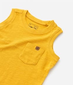 Regata Infantil em Malha Flamê com Bolsinho - Tam 1 a 5 Anos