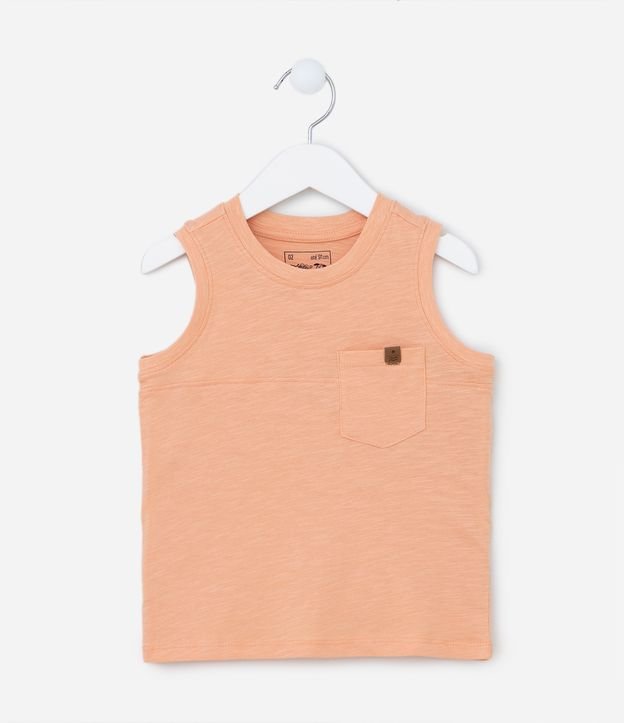 Regata Infantil em Algodão com Bolsinho - Tam 1 a 5 Anos