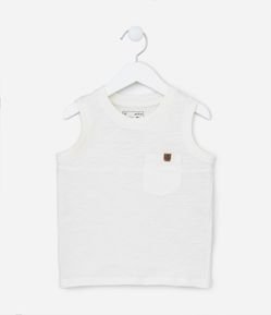 Regata Infantil em Malha Flamê com Bolsinho - Tam 1 a 5 Anos