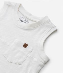 Regata Infantil em Malha Flamê com Bolsinho - Tam 1 a 5 Anos