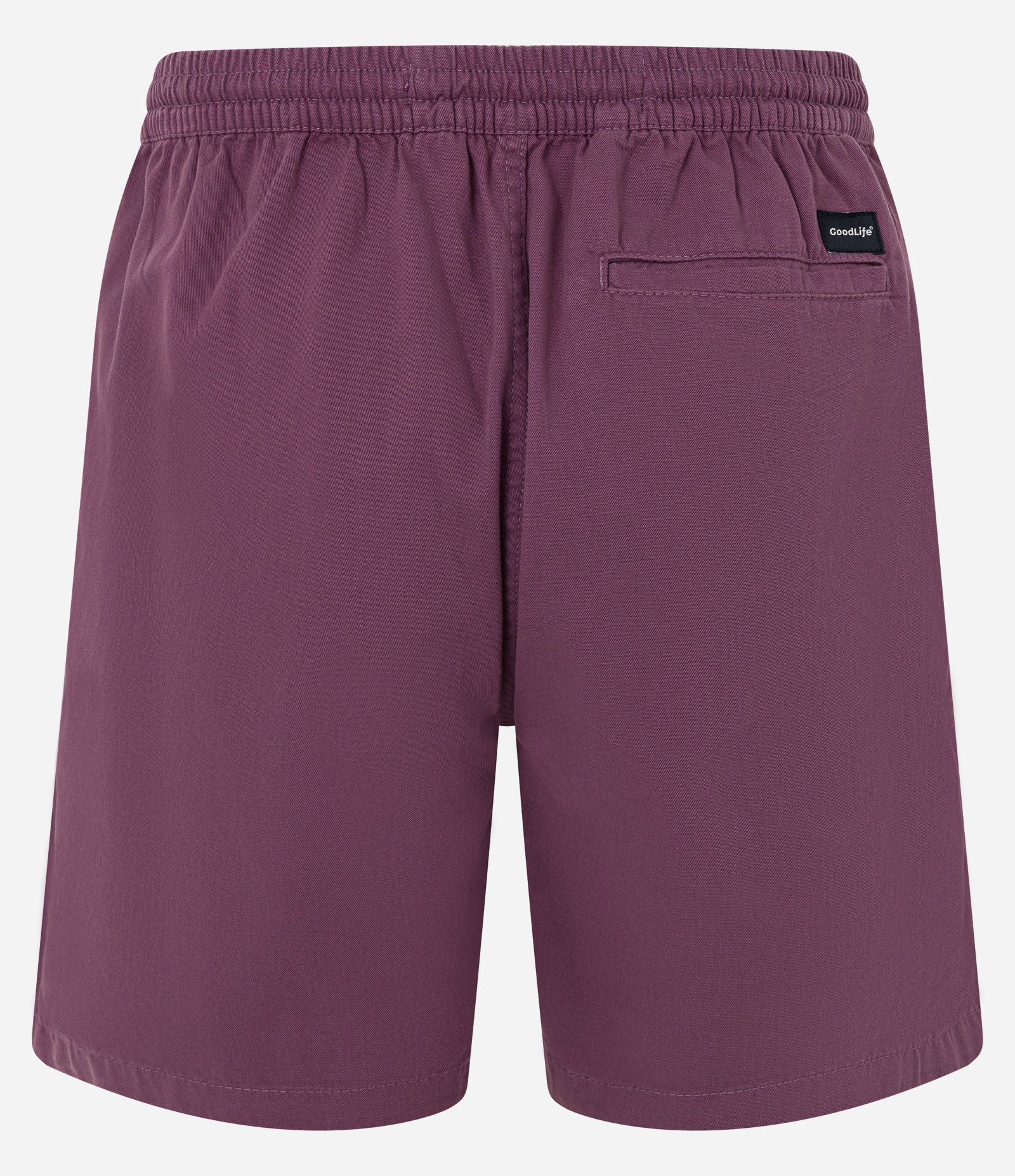 Bermuda Regular em Sarja com Elástico no Cós e Cordão Roxo 2