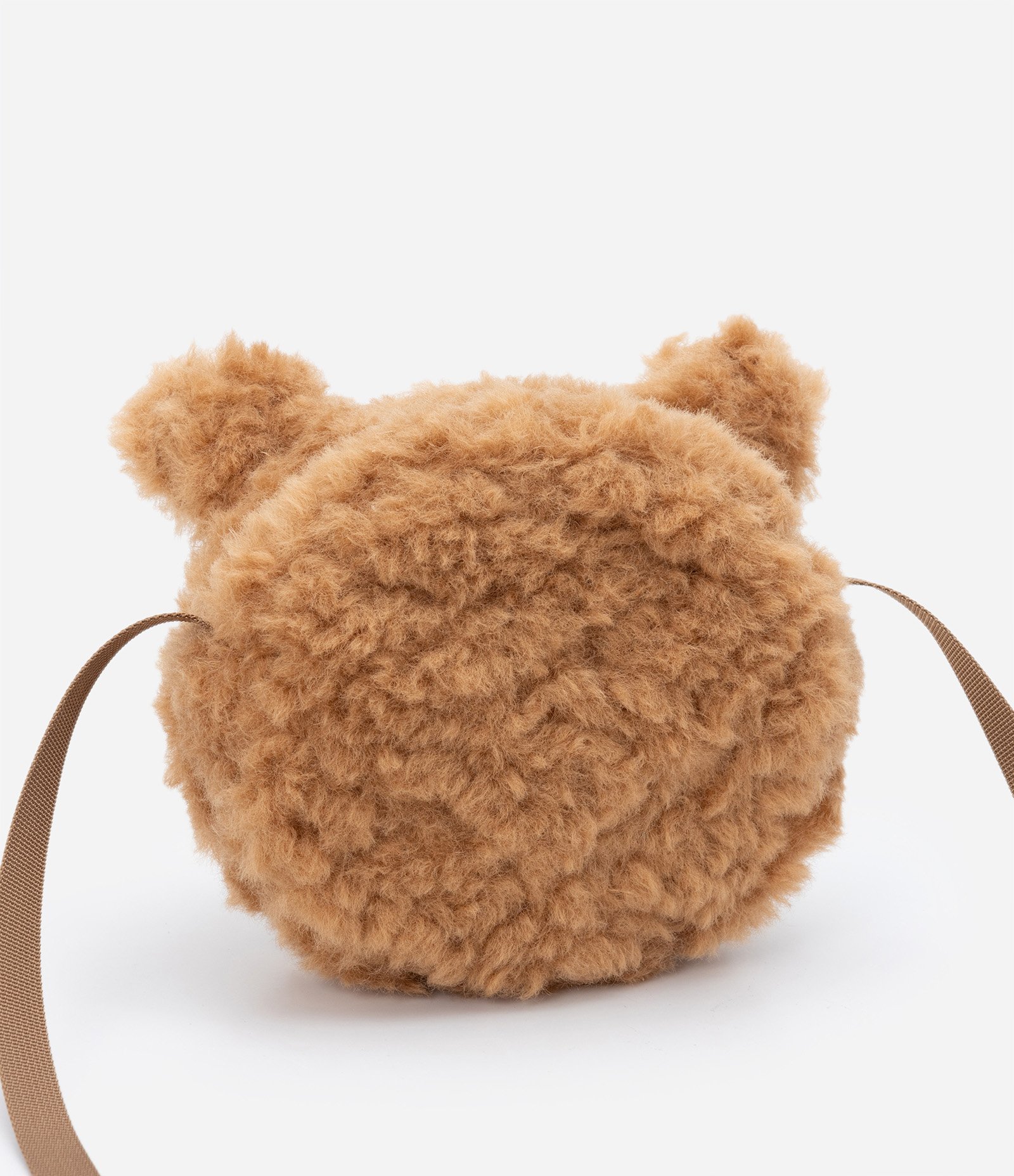 Bolsa Transversal Infantil em Formato de Urso Peludinho - Tam U Marrom 3