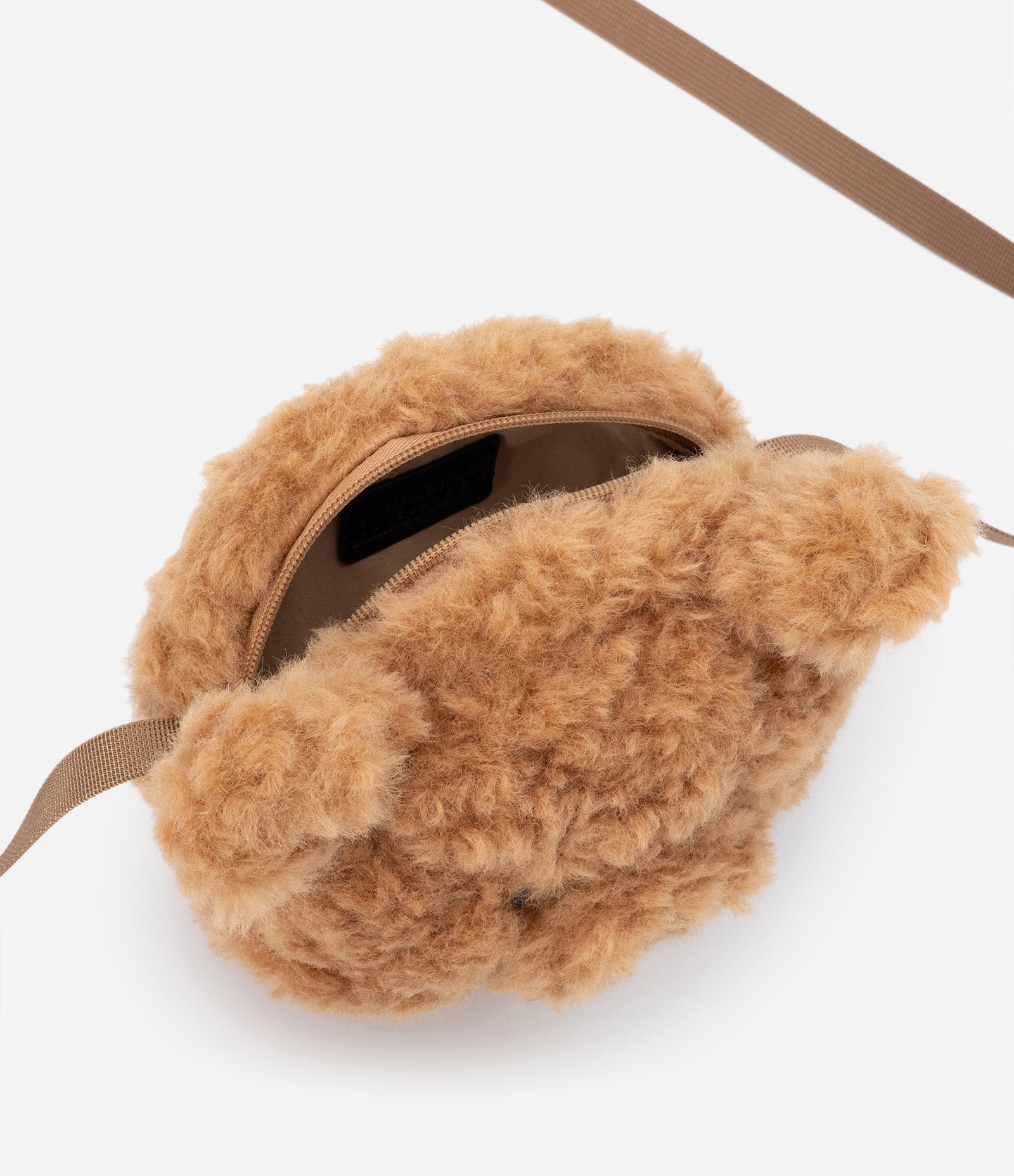 Bolsa Transversal Infantil em Formato de Urso Peludinho - Tam U Marrom 4