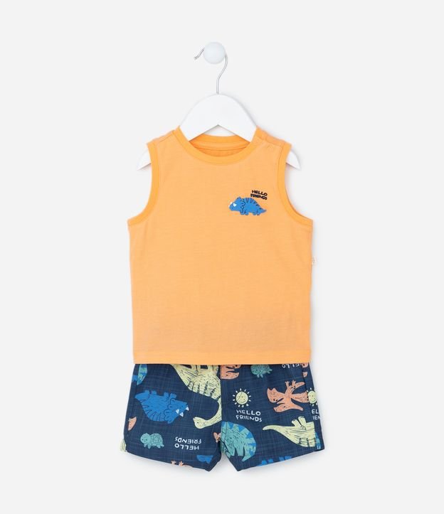 Cor: Laranja/Azul | Tamanho: 9-12M