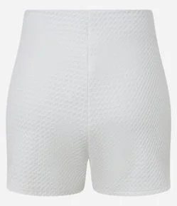 Short Saia em Jacquard com Fendinha