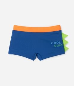 Sunga Boxer Infantil com Cintura Contrastante e Cristas 3D - Tam 1 a 4 anos
