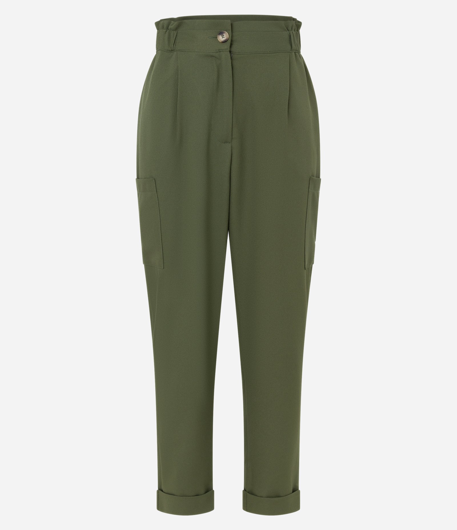 Calça Jogger em Crepe com Bolsos nas Laterais Verde 5