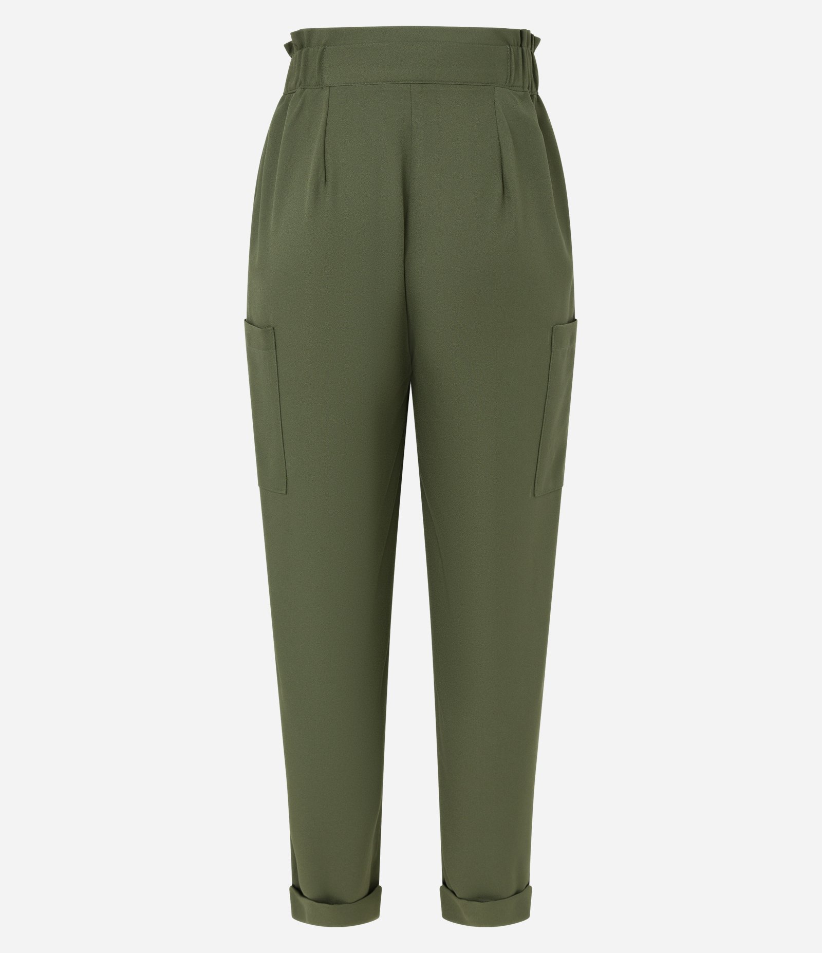 Calça Jogger em Crepe com Bolsos nas Laterais Verde 6