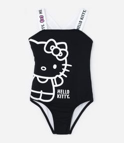 Maiô Infantil em Microfibra com Estampa da Hello Kitty - Tam 5 ao 14 Anos