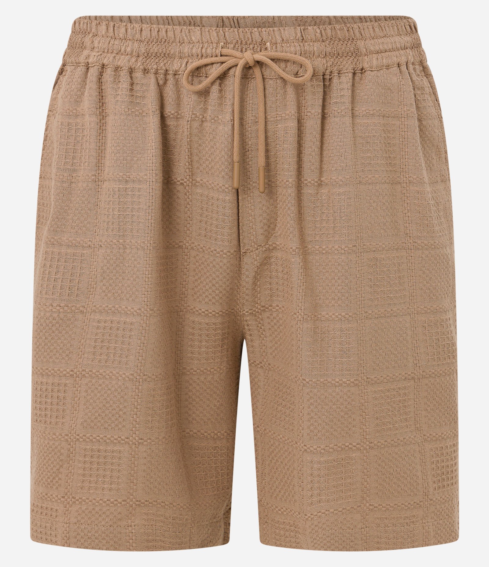 Bermuda em Algodão com Textura Xadrez Marrom 4