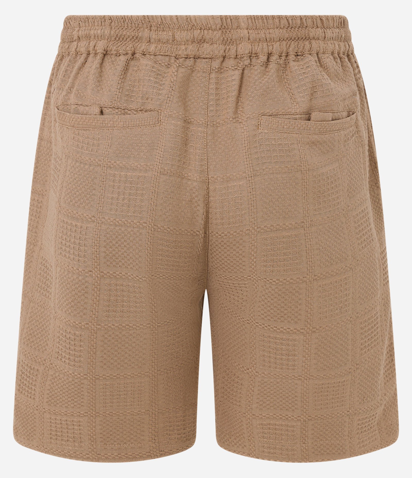 Bermuda em Algodão com Textura Xadrez Marrom 6