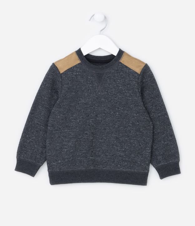 Blusão Infantil com Recortes nos Ombro - Tam 1 a 5 anos