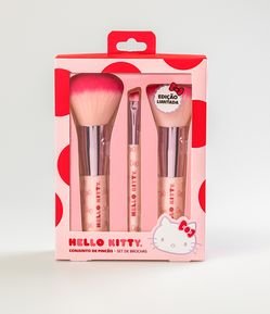 Conjunto de 03 Mini Pincéis de Maquiagem Hello Kitty