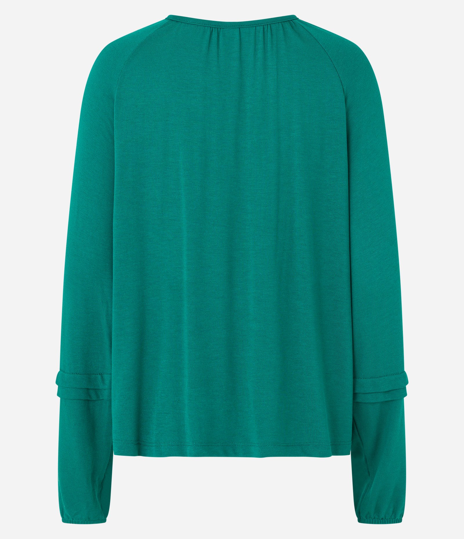 Blusa em Tricô Leve com Detalhe na Manga e Amarração na Gola Verde 6