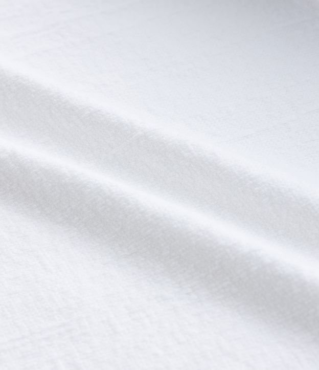 Camiseta Infantil Texturizada com Gola Henley - Tam 1 a 5 anos Branco 3