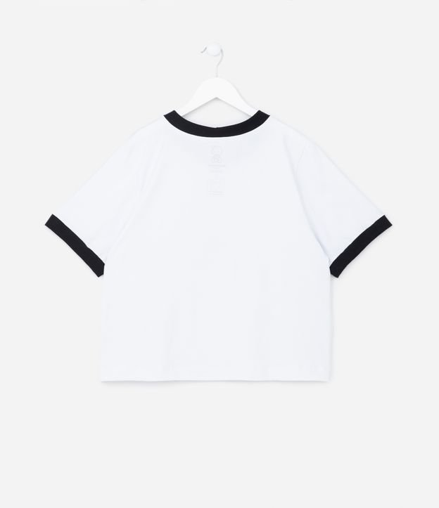 Blusa Cropped em Meia Malha com Estampa Hello Kitty Curve & Plus Size Branco Neve 6