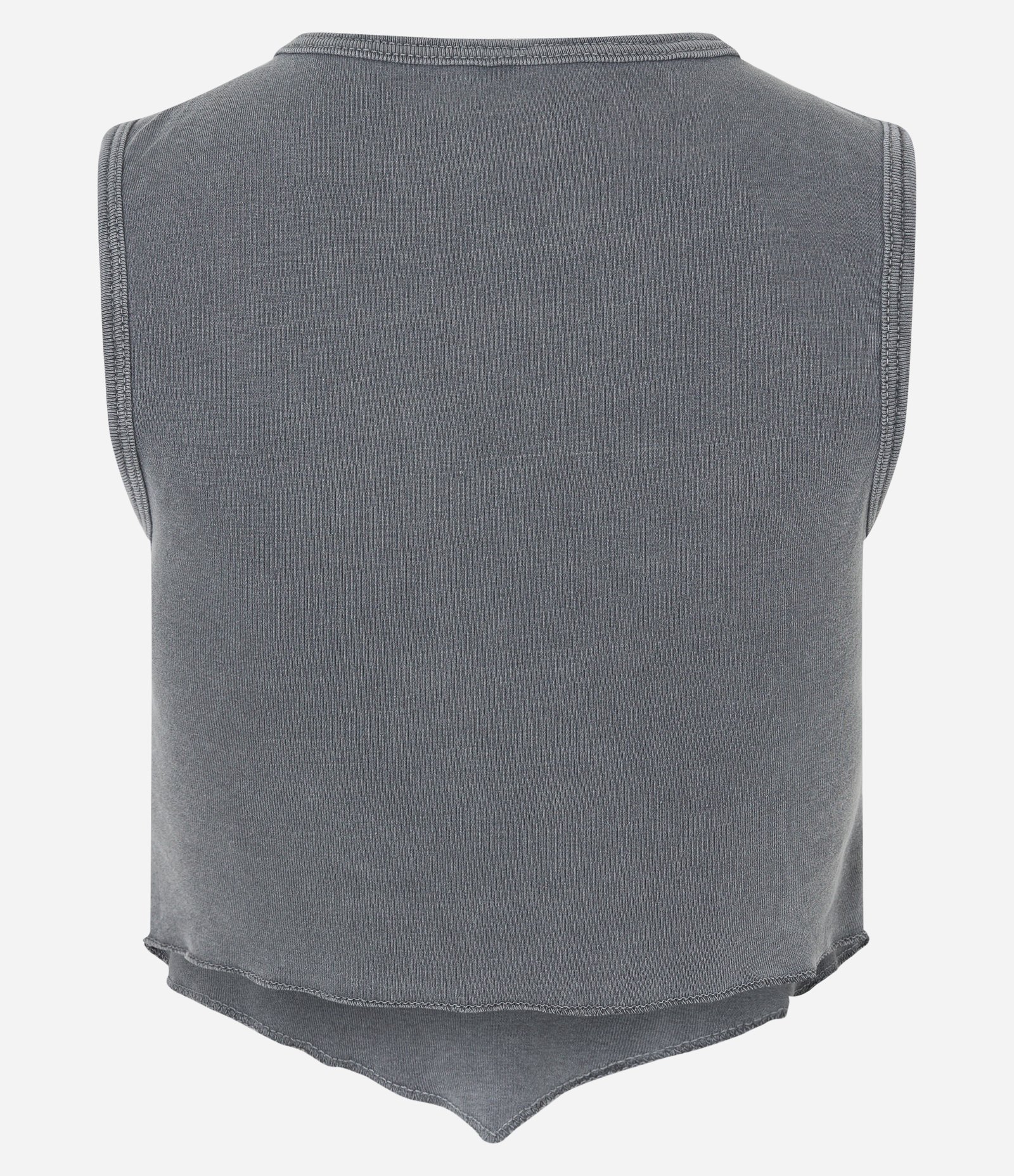 Blusa Cropped sem Manga em Algodão com Estampa Tigre Always Angry Cinza 7