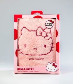 Toalha Turbante para Cabelos Hello Kitty