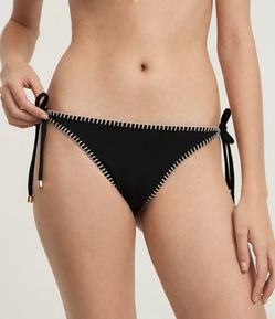 Biquíni Calcinha Lacinho Texturizado com Pesponto Contrastante