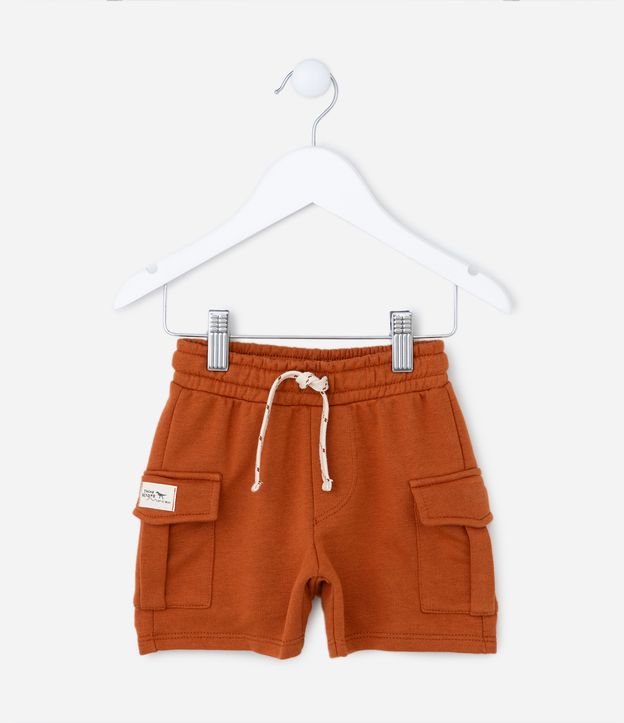 Bermuda Infantil em Moletinho com Bolso Cargo - Tam 1 a 5 anos