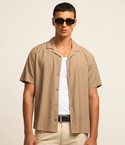 Calça Slim Sarjado Cropped Alfaiatada com Bolsos