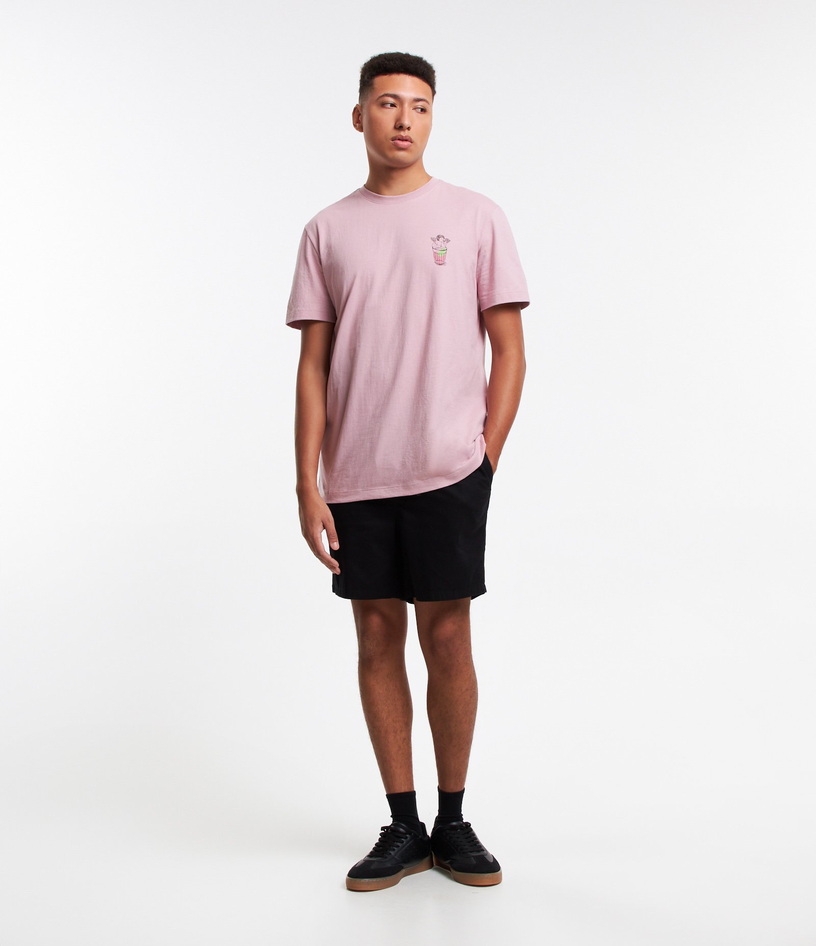 Camiseta Comfort em Algodão Estampa Drink Angel Rosa 2