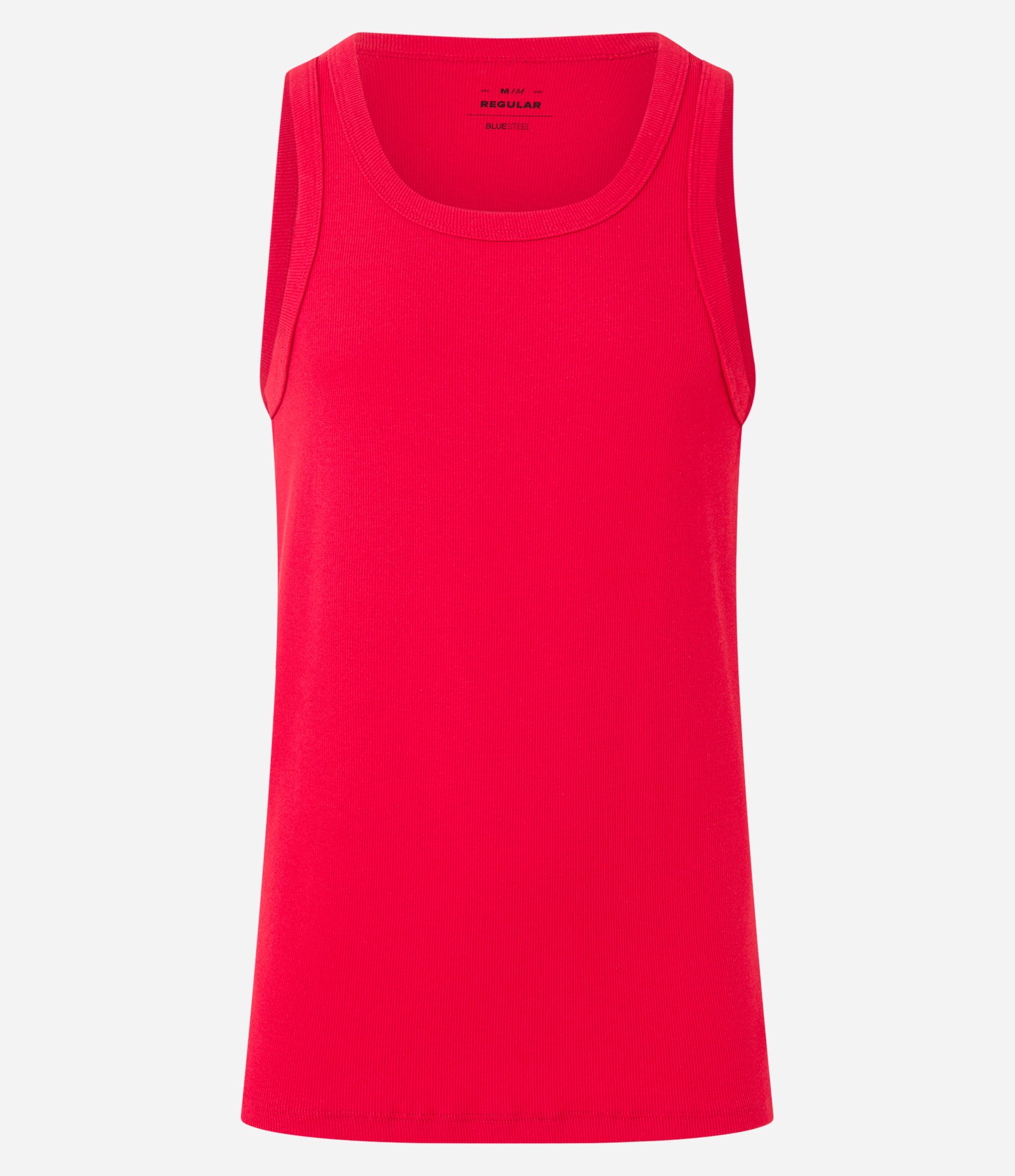 Regata Regular Básica em Ribana de Algodão Vermelho 2