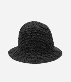 Chapéu Bucket com Textura de Ráfia