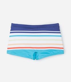 Sunga Boxer Infantil com Estampa de Listras - Tam 5 a 14 anos