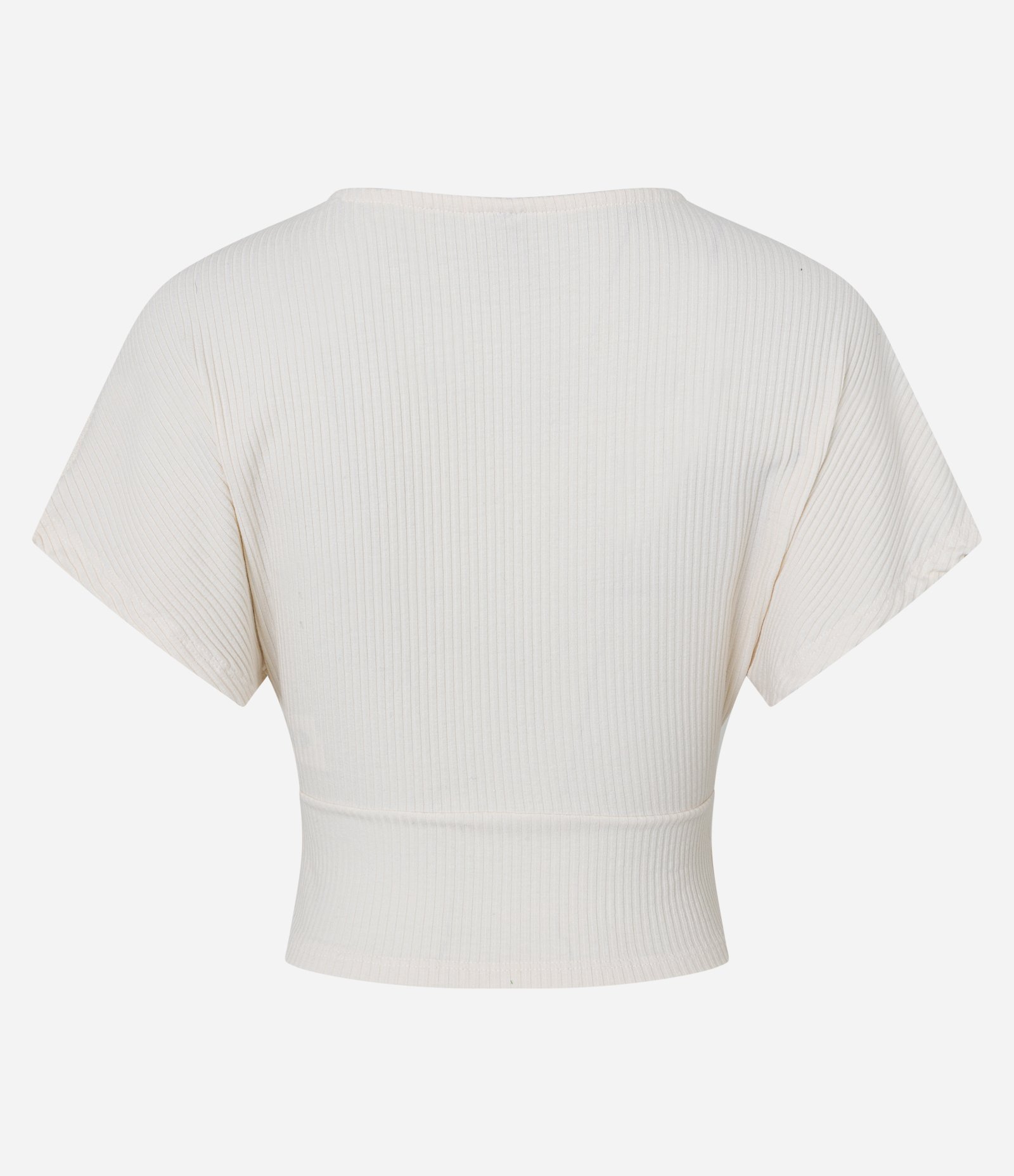 Blusa Curta em Ribana e Estampa Floral Branco 6