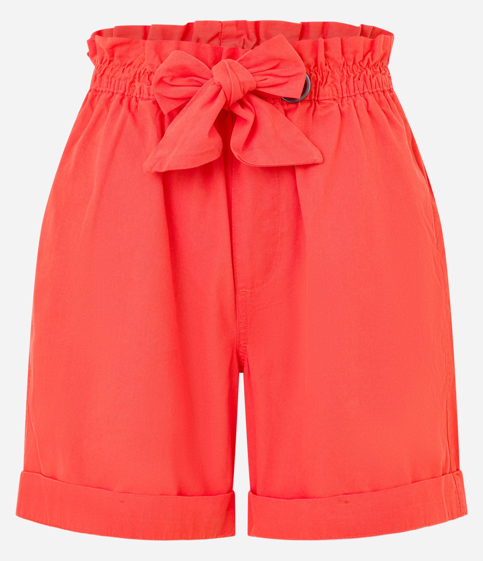 Bermuda Clochard em Sarja com Cinto Faixa e Bolsos Laranja 6