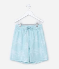 Bermuda Infantil com Estampa Coqueiros - Tam 5 a 14 Anos