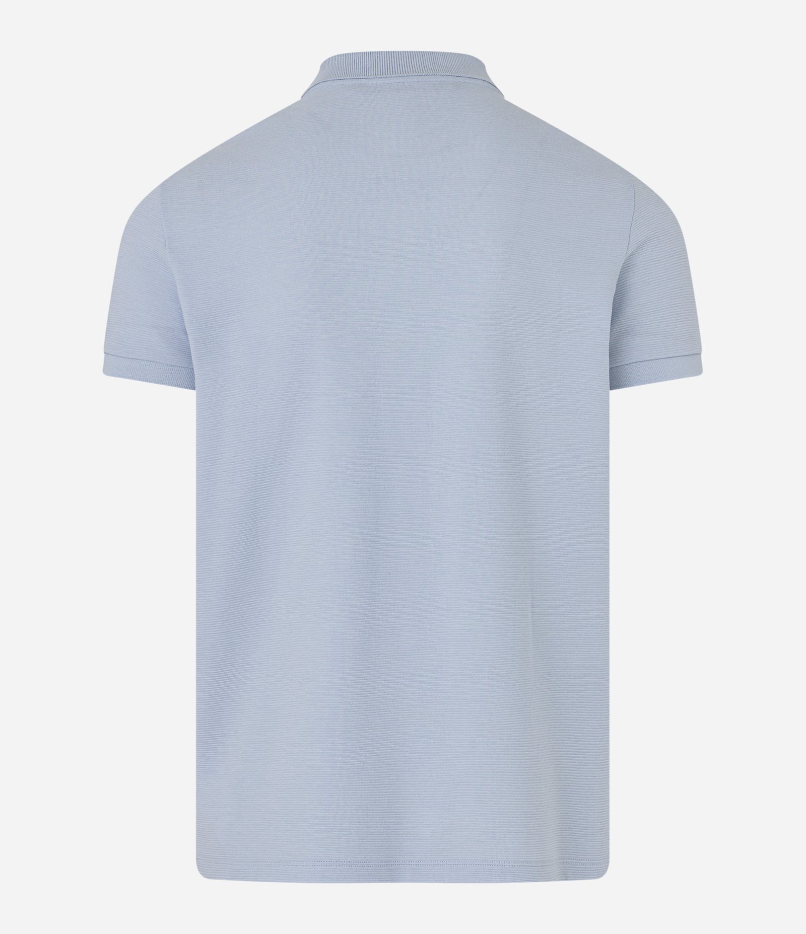 Camiseta Polo Slim com Botões e Textura Canelada Azul Claro 7