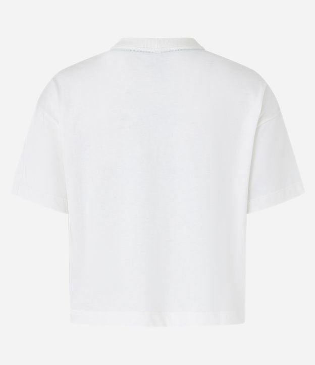 Blusa T-shirt em Algodão com Estampa Folhagem com Tucanos Gardenia 6