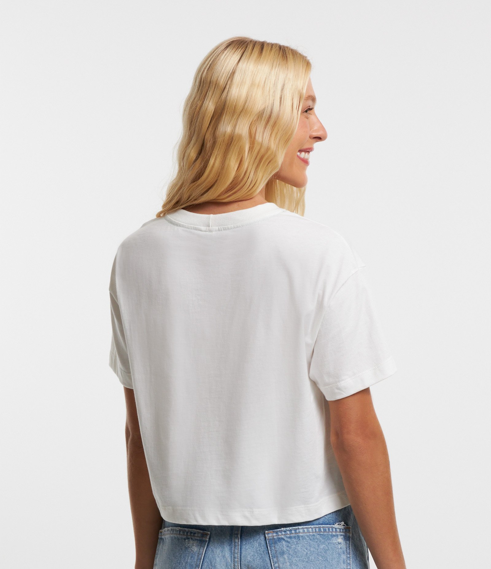 Blusa T-shirt em Algodão com Estampa Folhagem com Tucanos Branco 3