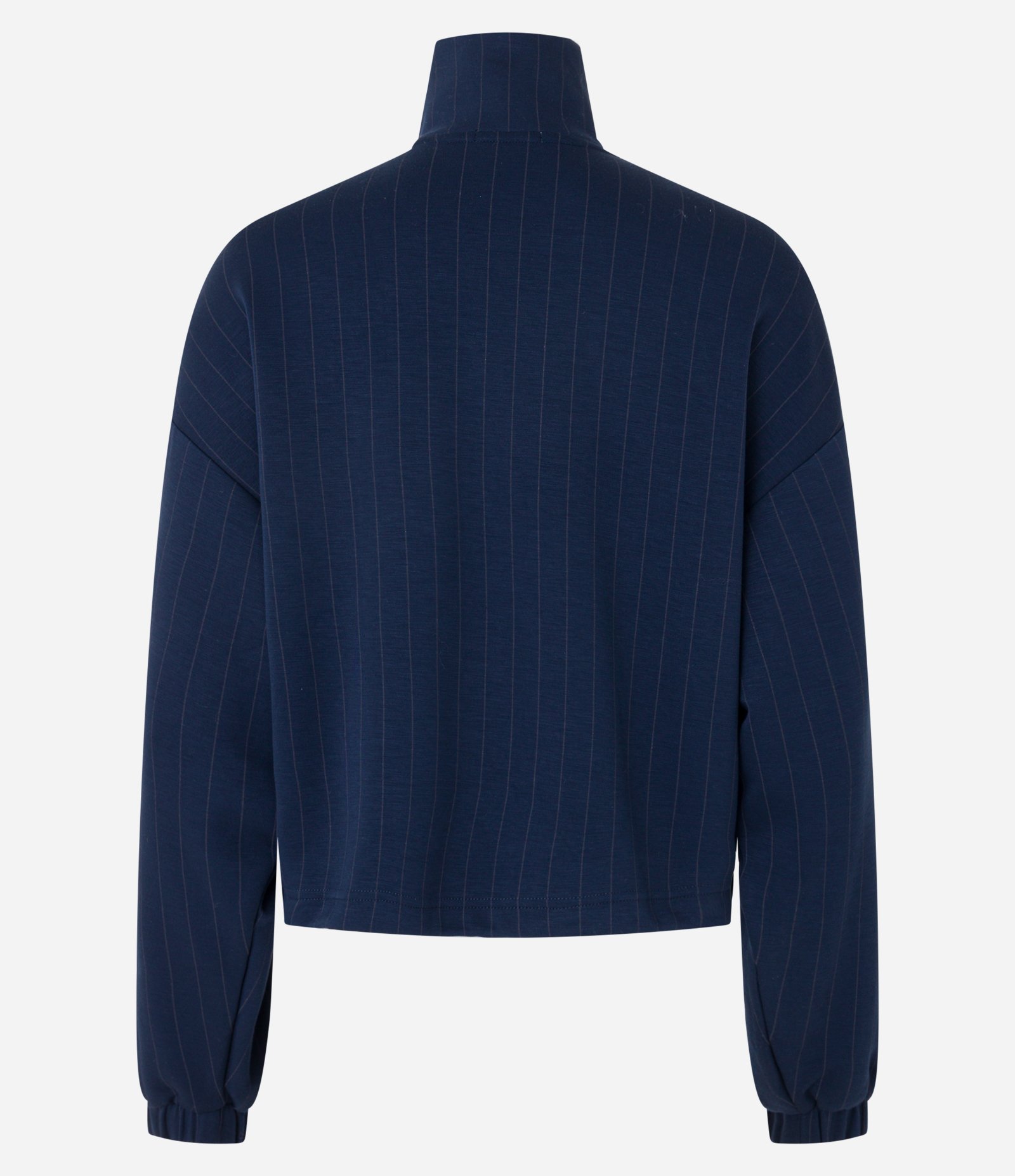 Blusa com Gola Alta e Fechamento em Zíper Azul Marinho 7