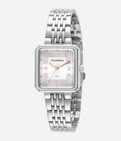 Kit Relógio Feminino Mondaine Analógico com Caixa em Metal e Pulseira em Aço 