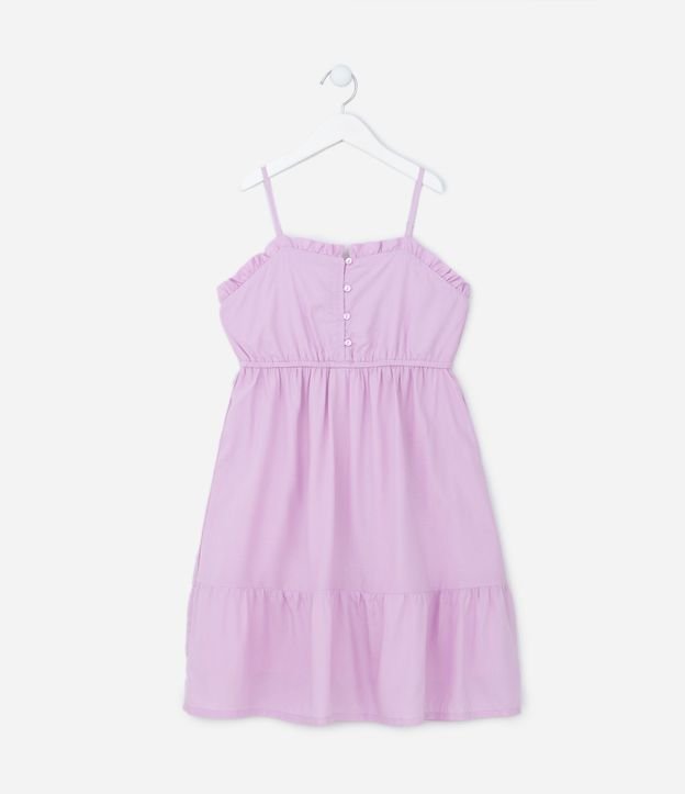 Vestido Infantil em Viscose com Babadinhos - Tam 5 a 14 anos