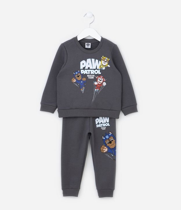 Conjunto Infantil em Moletom com Estampa Patrulha Canina - Tam 2 a 5 anos