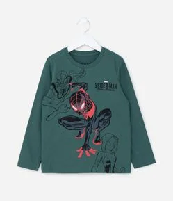 Camiseta Infantil Comfort com Estampa do Homem Aranha - Tam 3 a 10 anos