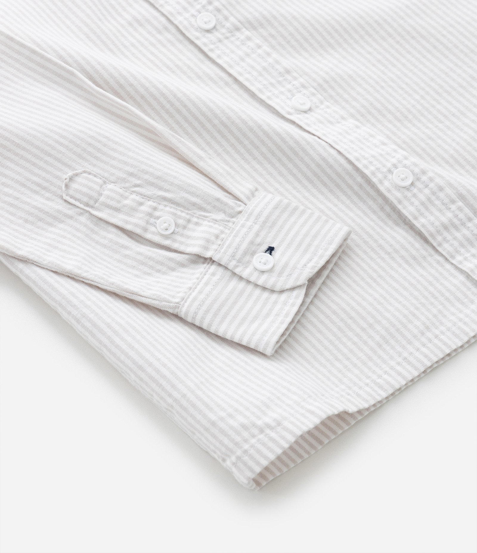 Camisa Infantil em Oxford Listrado - Tam 5 a 14 Anos Cinza 5