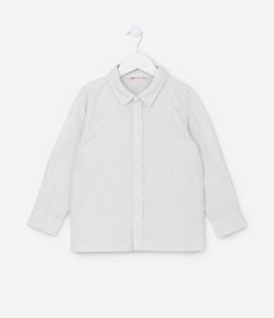 Camisa Infantil em Oxford Listrado - Tam 5 a 14 Anos