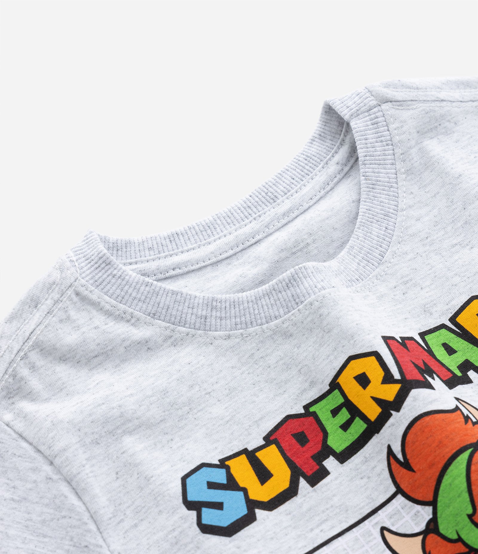 Camiseta Infantil com Estampa Super Mario - Tam 5 a 14 Anos Cinza 4