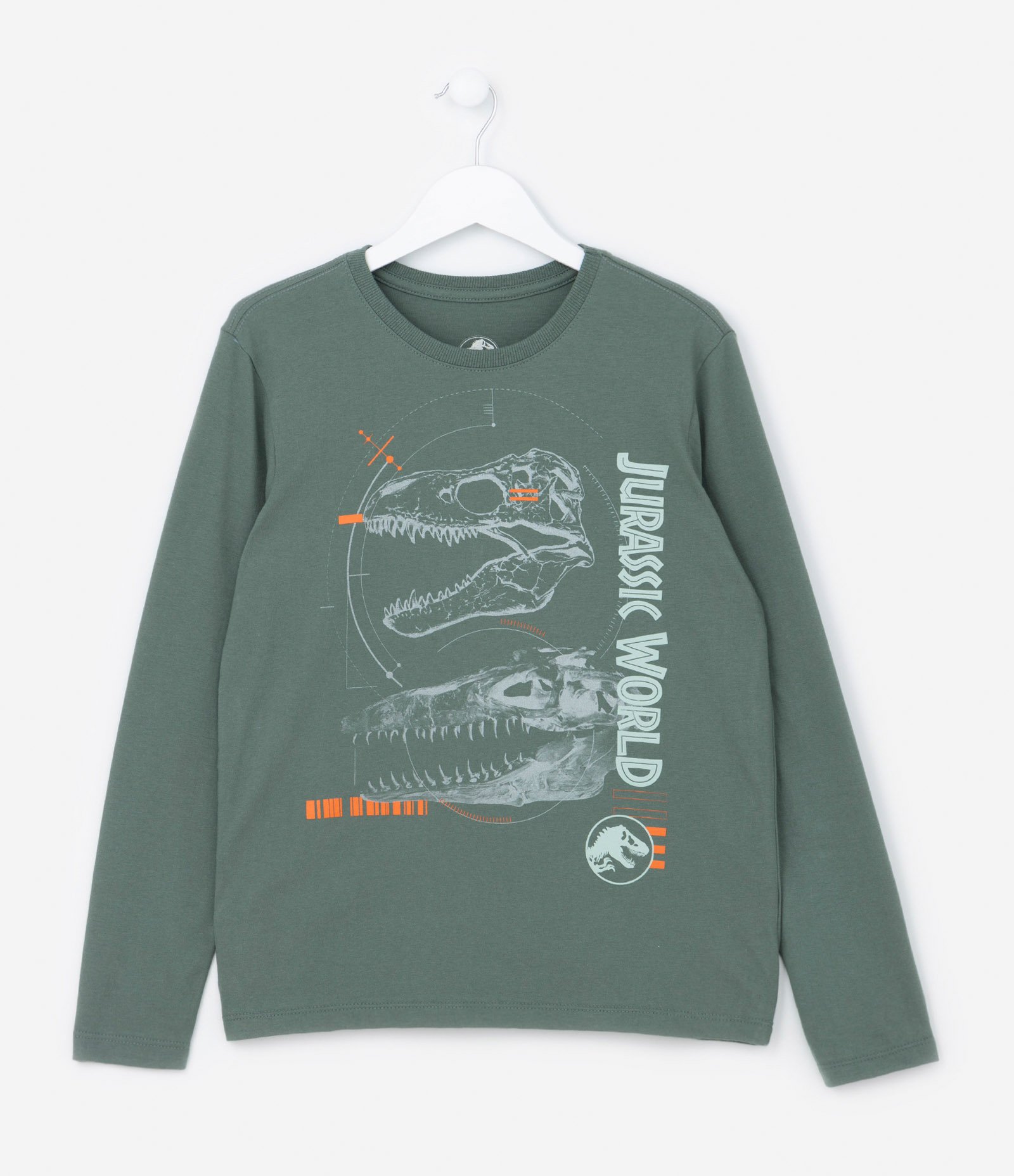 Camiseta Infantil com Estampa do Jurassic World - Tam 5 a 14 anos Verde 1